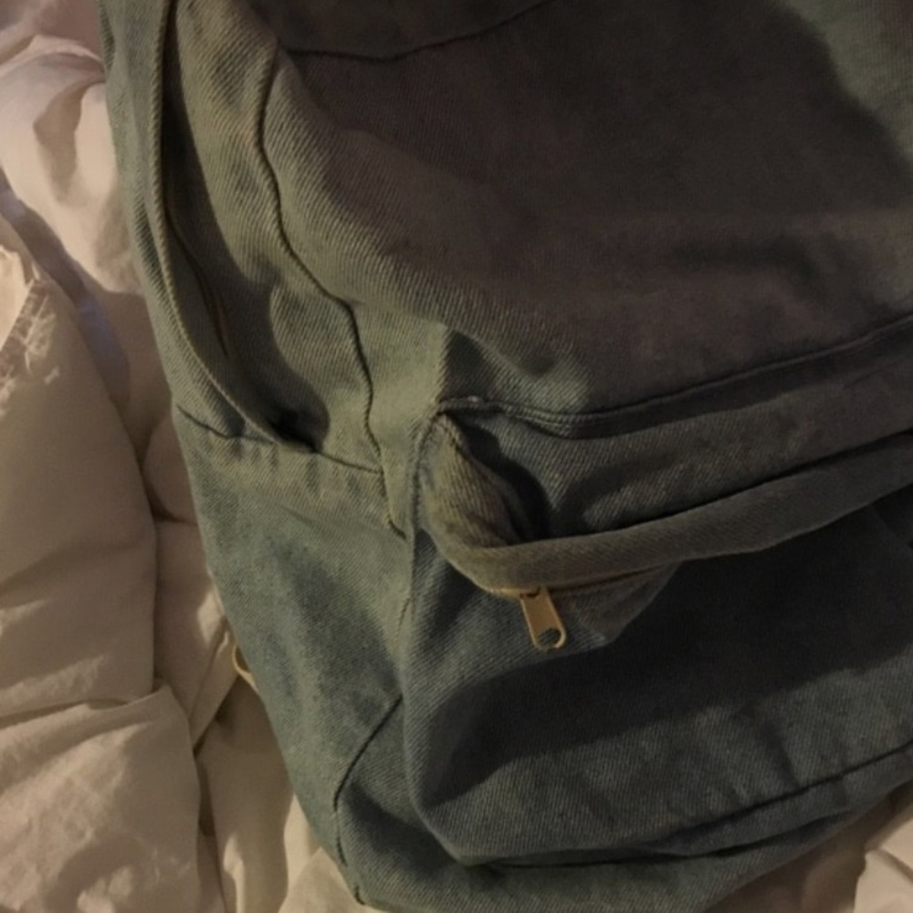 American apparel denim backpack